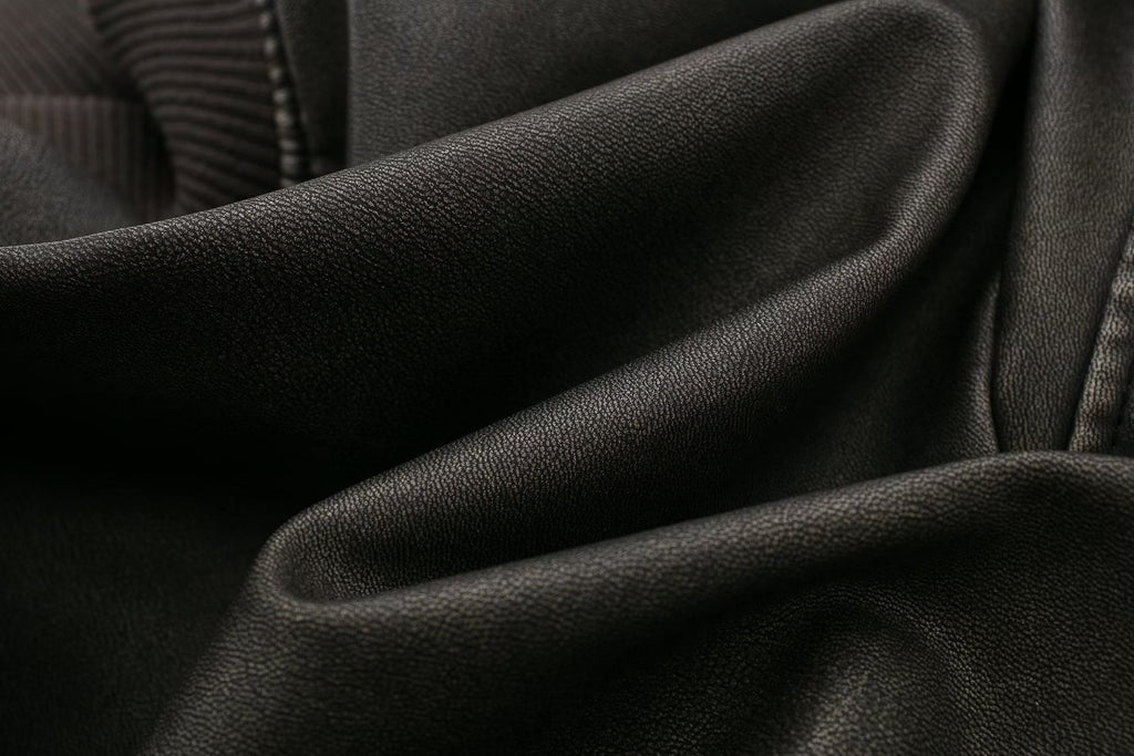 Women Fashion Long Sleeve Zipper Leather Bomber Jacket Outwear