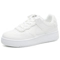 Color blocked white shoes, macaron student thick soled board shoes