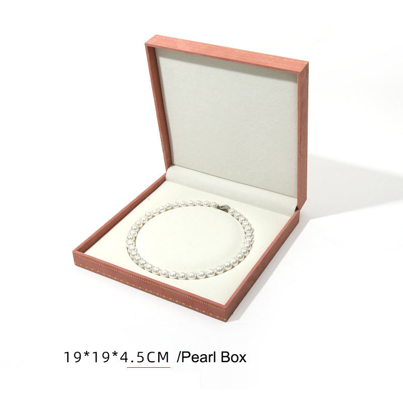 Right angle jewelry packaging box, gold border high-end ring pendant bracelet box, velvet jewelry storage jewelry box