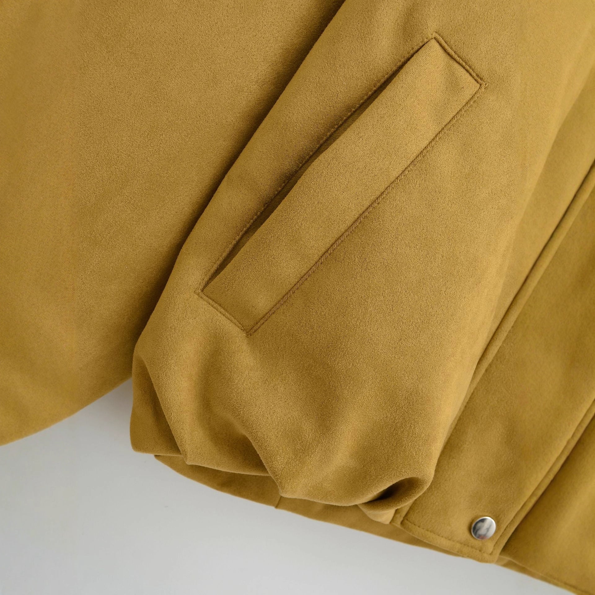 Suede Pilot Jacket for Women Fashion Outerwear