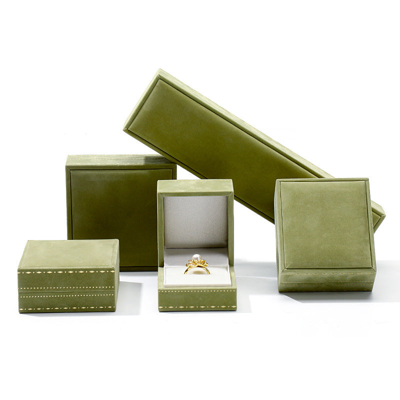 Right angle jewelry packaging box, gold border high-end ring pendant bracelet box, velvet jewelry storage jewelry box