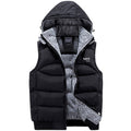 Fashion Sleeveless Jacket 2019 Men Thickening 100% Cotton Vest Hat Hooded Warm Vest Winter Waistcoat Men Casual Windbreaker