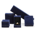 Right angle jewelry packaging box, gold border high-end ring pendant bracelet box, velvet jewelry storage jewelry box