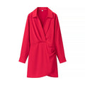 Elegant Fashion Side Pleated Dress for Women