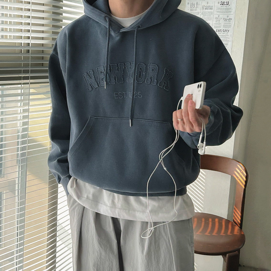 Casual Letter Hoodie for Men, Loose FitStreetwear, Autumn Fashion Sweatshirt