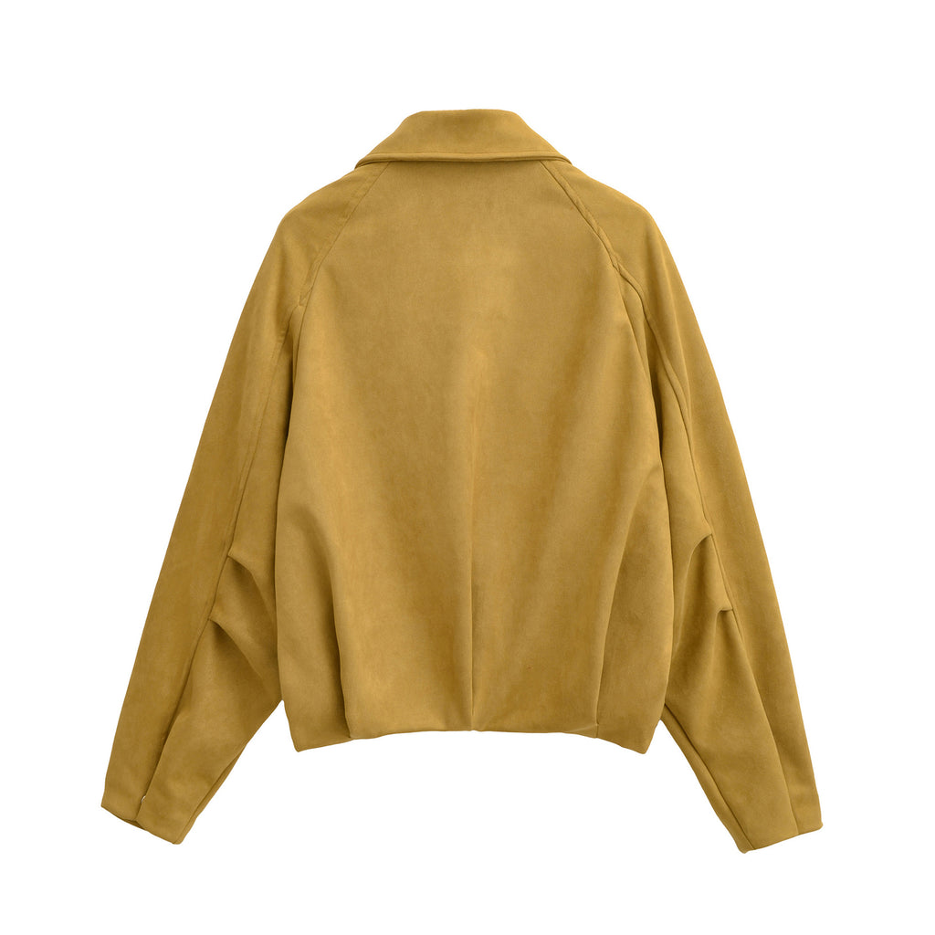 Suede Pilot Jacket for Women Fashion Outerwear